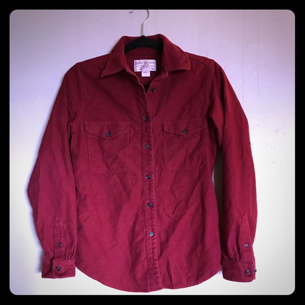 Filson Women's Red Button Down Shirt